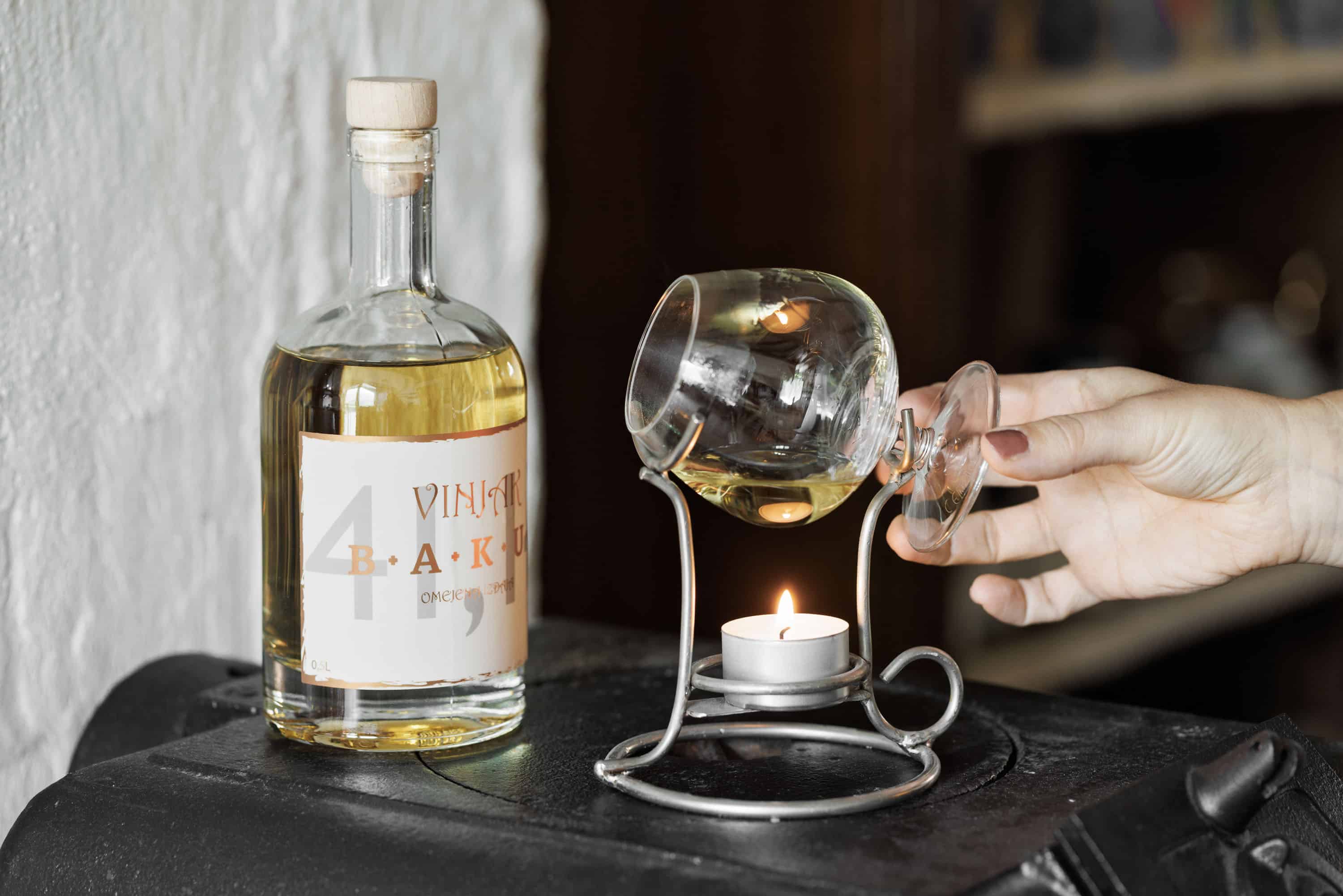 Weinbrand on fire